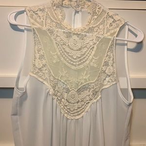White lace tank top